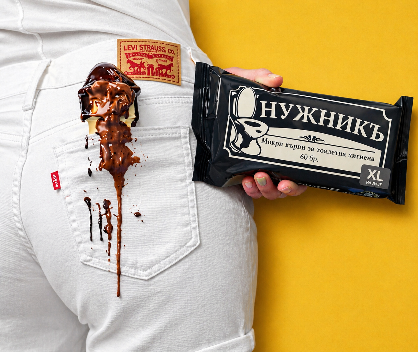 плътността на кърпичката е 60 GSM - точно толкова, че да няма изненади.